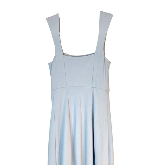 NWOT Show Me Your Mumu Small Light Blue Maxi Square Neckline Front Slit Flowy - Picture 7 of 14